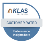 Klas Research. Customer Rated. Performance Insights Data.